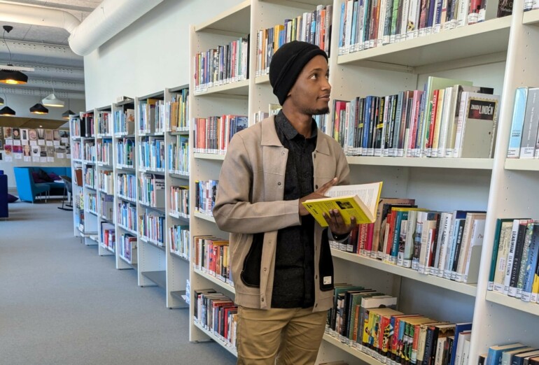 Edwin at Diak library.